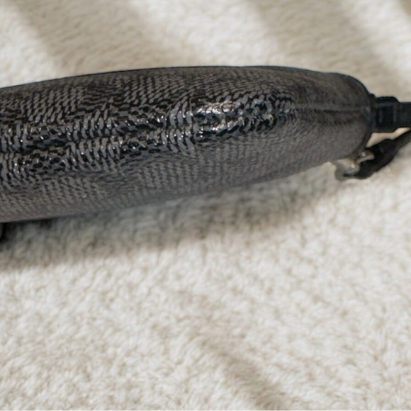 Coach Black and Blue Denim Signature Coated Canvas Corner Zip Wristlet NEW - Picture 11 of 12